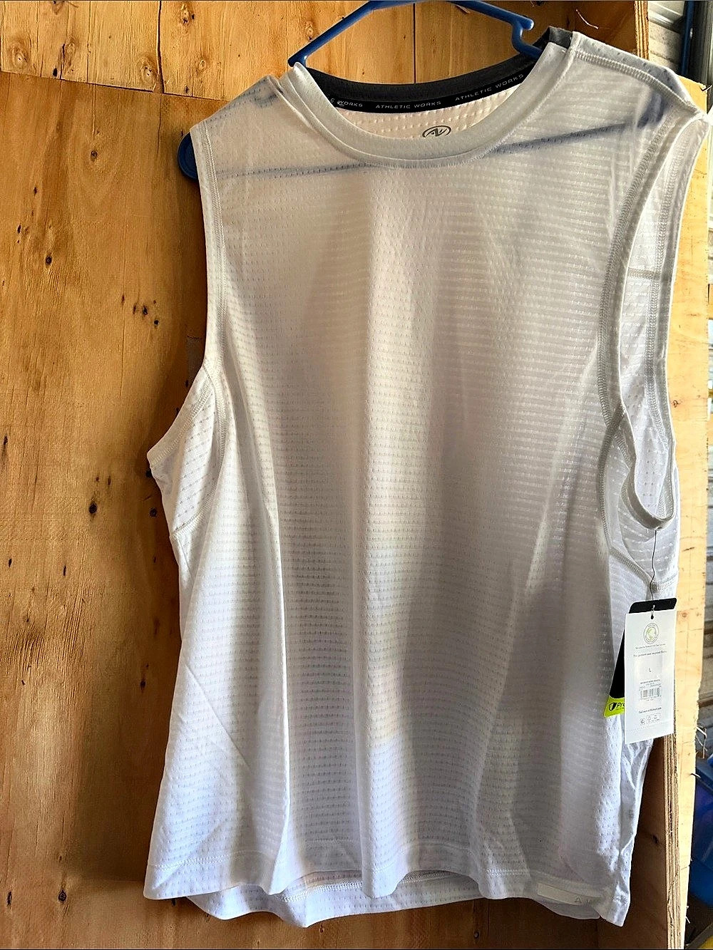 Athletic Works ProTecth Moisture Wicking Tank Top White Large